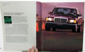 1987 Mercedes-Benz S-Class Dealer Prestige Sales Brochure Features & Specs