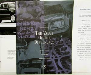 1994 Mercedes-Benz Press Kit SL-320 E-320 S-Class E-Class C-Class Sedan
