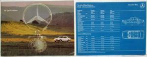 1977 Mercedes-Benz Dealer Sales Literature Set Brochure W/Specs Folder