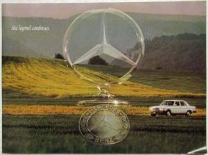 1977 Mercedes-Benz Dealer Sales Literature Set Brochure W/Specs Folder