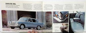 1971 Mercedes-Benz Dealer Brochure 280 300 SEL 600 Full Line Features Specs