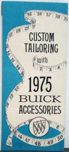1975 Buick Accessories Travel Towing Lights Custom Tailoring Sales Folder Orig