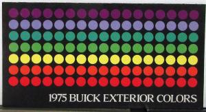 1975 Buick Exterior Colors Paint Chips 2 Tone & Top Recommedations Sales Folder