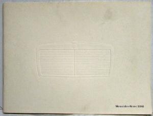 1980 Mercedes-Benz Sales Brochure 300TD 280SE 300SD 450SEL 450SL 450SLC