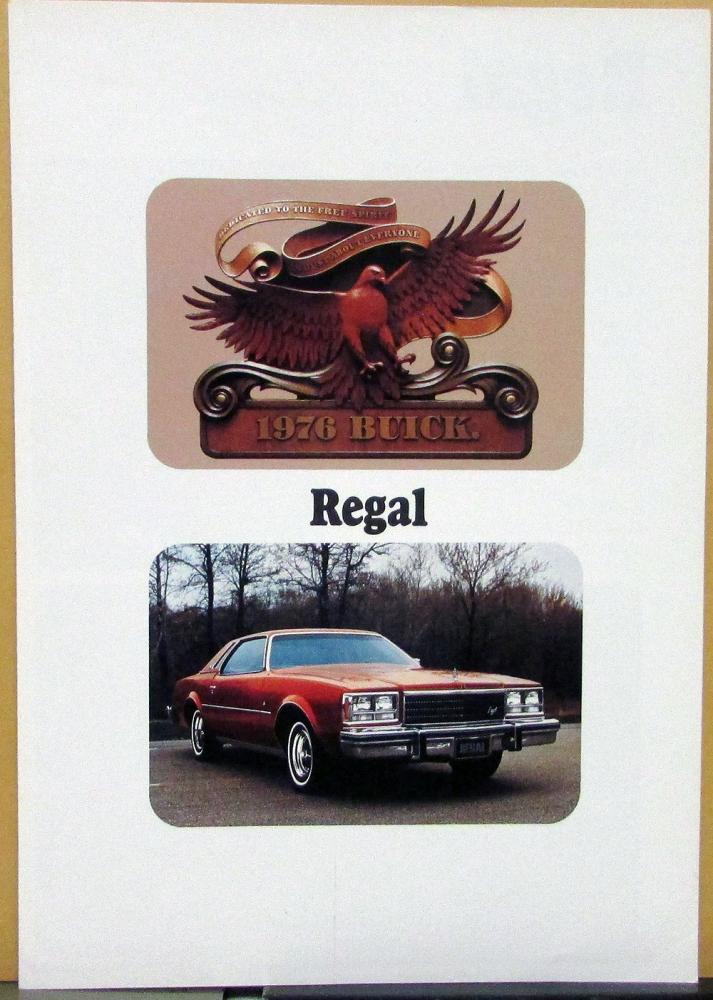 1976 Buick Regal JAPANESE Sales Folder Brochure Specifications Original