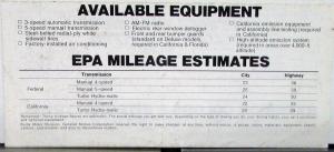 1977 Buick Opel Coupe Sedan Sales Folder with Specs Equip MPG Original