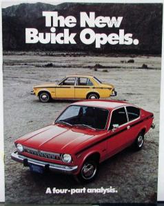 1977 Buick Opel 2 Dr Coupe & Deluxe Coupe & Deluxe Sedan Sales Brochure Original