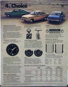 1977 Buick Opel 2 Dr Coupe & Deluxe Coupe & Deluxe Sedan Sales Brochure Original