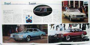 1977 Buick Regal Luxus Japanese Text Sales Folder Brochure Original