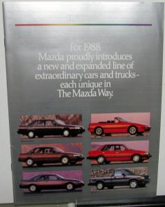 1988-1992 Mazda Dealer Sales Brochure Collection Set Of 4 Cars & Trucks