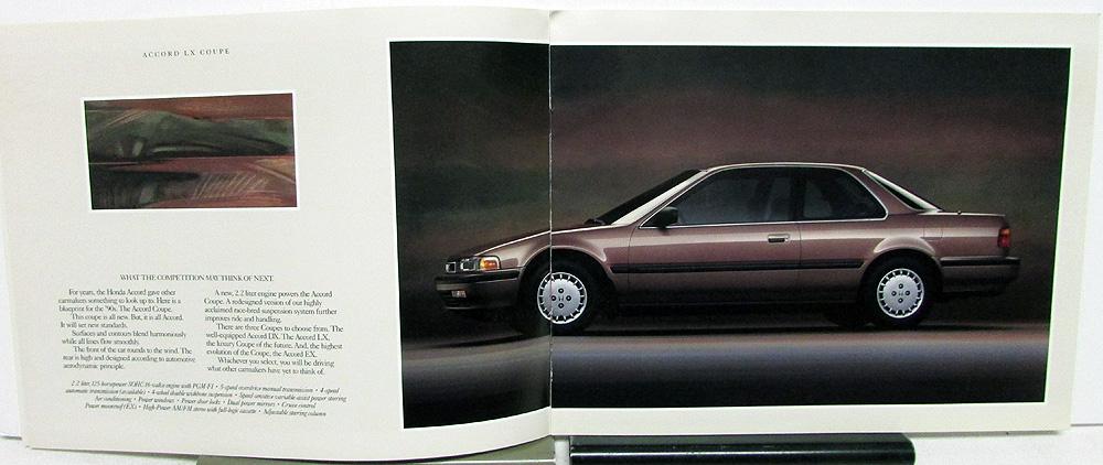 1990 Honda Line Sales Brochure Catalog Accord Civic Crx Si EX