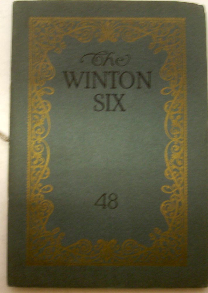 1917 Winton Six 48 Auto Sales Brochure with Prices ORIGINAL