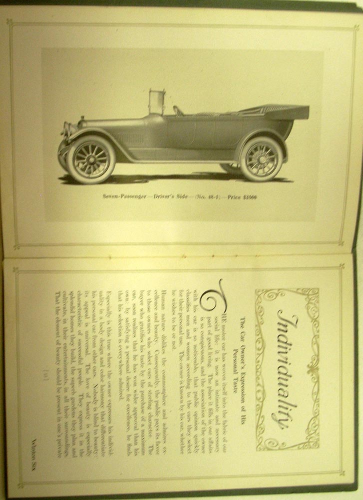 1917 Winton Six 48 Auto Sales Brochure with Prices ORIGINAL