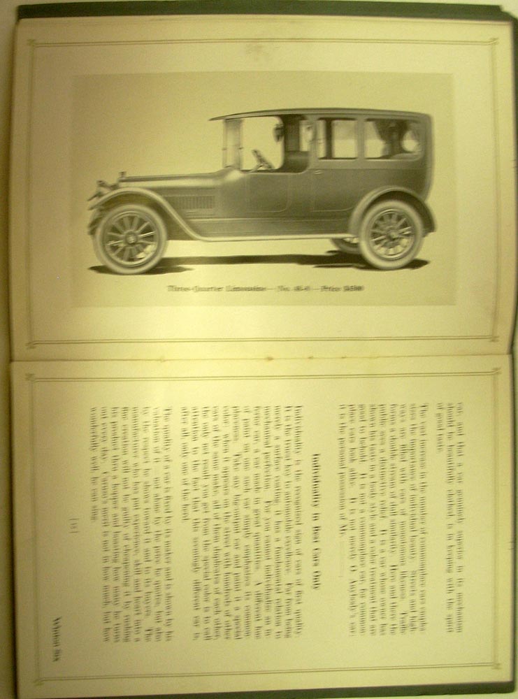 1917 Winton Six 48 Auto Sales Brochure with Prices ORIGINAL