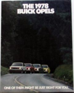 1978 Buick Opels Coupe Sedan Sales Brochure Original