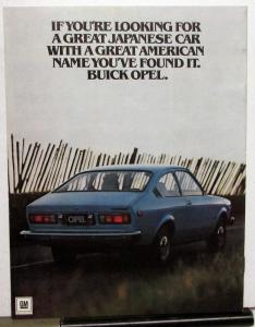 1979 Buick Opels Sedan Deluxe Coupe Sport Color Sales Brochure Original