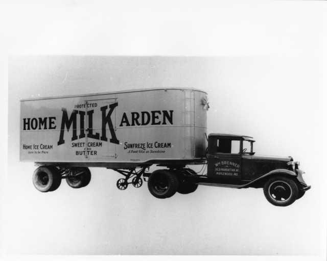 1932 Chevrolet CHS Kelly Tractor Trailer Truck Press Photo 0208 - Wm Brenner