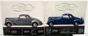1938 Chevrolet Prestige Dealer Sales Brochure Master De Luxe Models Original 38