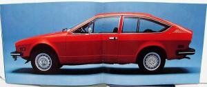 1975 Alfa Romeo Alfetta GT Dealer Sales Brochure Features & Specifications