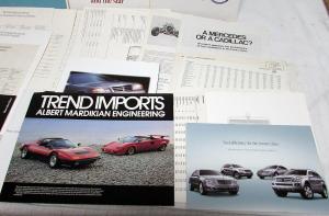 Mercedes Benz Sales Literature Collection Large Set Brochure Data Sheets Folders