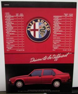 1988 1991 Nissan 1988 Alfa Romeo 1991 Lexus Dealer Sales Brochure Collection Set
