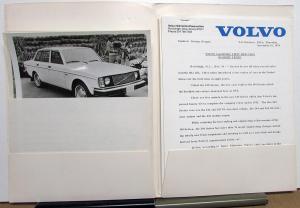 1975 Volvo New Car Models Introduction Press Kit Media Release
