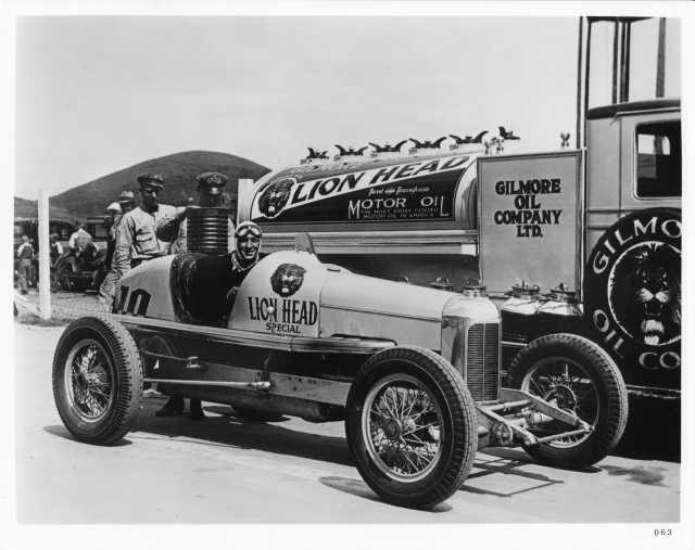 1930s Lion Head Special Sprint Race Car Press Photo 0006 - Gilmore Oil