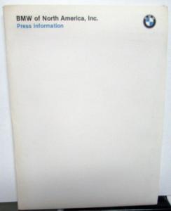 1989 BMW Press Kit 325i 325is 525i 535i 635csi 750il M6