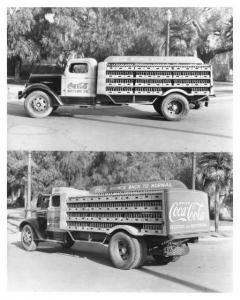 1935 White Coca Cola Bottle Truck Press Photo 0022 - Coke