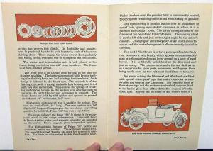 1915 Paige 36 & 46 Roadster Touring Coupe Car Sales Brochure Features Specs Orig