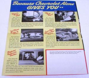 1940 Chevrolet Dealer Sales Mailer Special DeLuxe & Master DeLuxe Series Orig