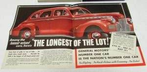 1940 Chevrolet Dealer Sales Mailer Special DeLuxe & Master DeLuxe Series Orig