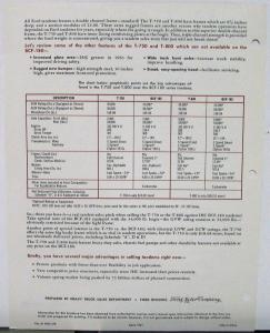 1961 Ford T 750 800 Vs IHC BCF 180 182 Comparison Bulletin Dealer Item Original