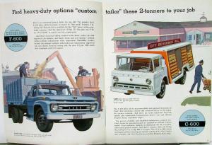 1961 Ford Conventional F500 600 & Tilt Cab C550 600 700 Sales Brochure REVISED