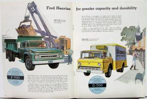 1961 Ford Conventional F500 600 & Tilt Cab C550 600 700 Sales Brochure REVISED