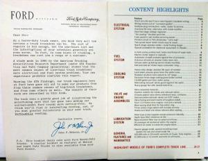 1962 Ford Why Heavy Duty Trucks Are More Service Free Booklet Original