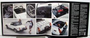 1978 MG Midget Dealer Sales Brochure Features & Specifications British Leyland