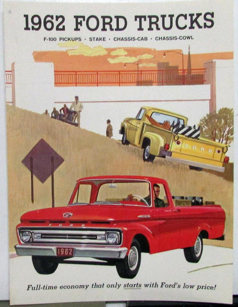 1962 Ford Pickup Truck F 100 Stake Chassis Cab Sale Folder Specification REVISED