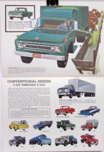 1962 Ford Truck Pickup Van Falcon Series F C B P T H Full Line Sales Brochur Rev