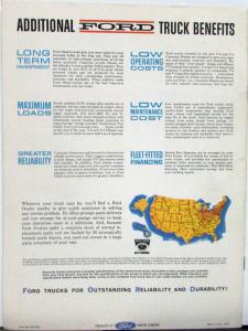 1963 Ford Diesel Single Axle Series F N H 950 1000 1100 Truck Sale Brochure Orig