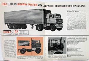 1963 Ford Diesel Single Axle Series F N H 950 1000 1100 Truck Sale Brochure Orig