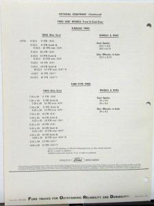1963 Ford N-6000 Series Chassis Cab Stake Platform Trucks Spec Folder Original