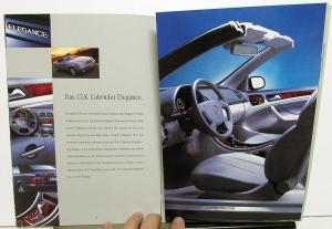 1998 Mercedes-Benz CLK Cabriolets Foreign Dealer German Text Sales Brochure