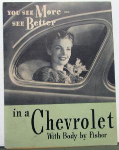 1940 Chevrolet Dealer Sales Brochure Hi-Test Safety Plate Glass Bodies By Fisher