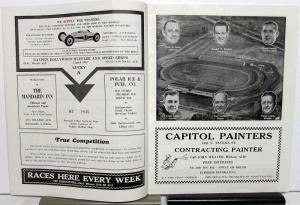 1953 Indianapolis 16th Street Speedway Midget Racing Program Dirt Track Original