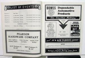 1953 Indianapolis 16th Street Speedway Midget Racing Program Dirt Track Original