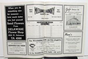 1953 Indianapolis 16th Street Speedway Midget Racing Program Dirt Track Original