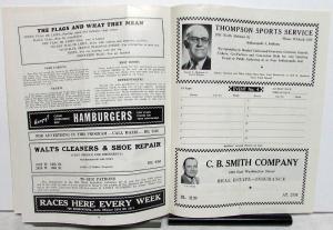 1953 Indianapolis 16th Street Speedway Midget Racing Program Dirt Track Original