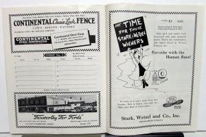 1953 Indianapolis 16th Street Speedway Midget Racing Program Dirt Track Original