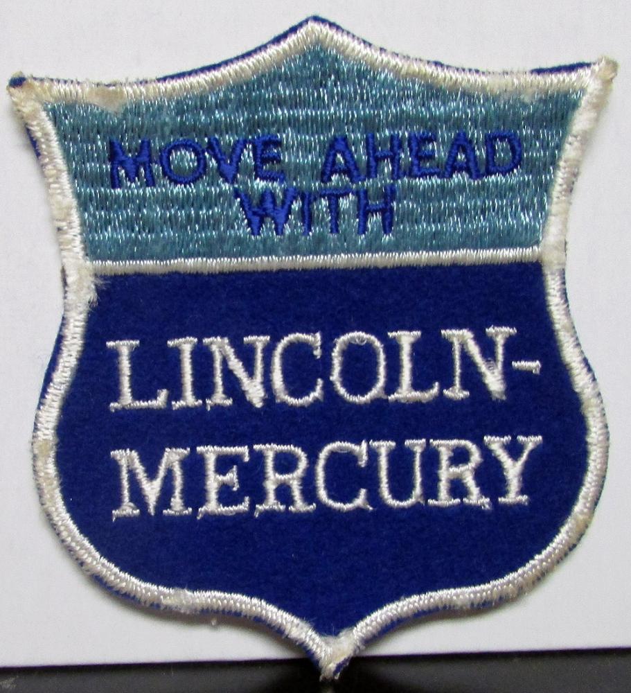 1960s Lincoln Mercury Embroidered Patch Logo Dealer Move Ahead With Original
